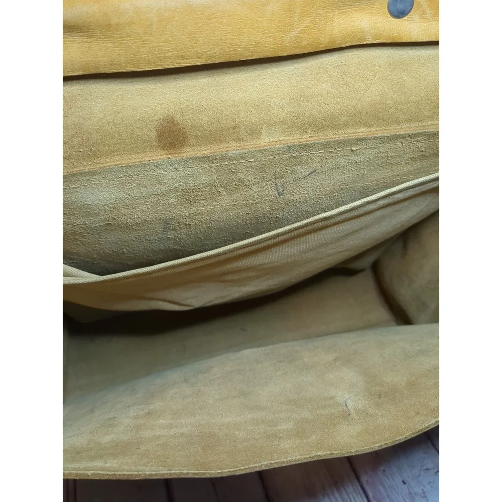 Leather Satchel Messenger Bag No Shoulder Strap
